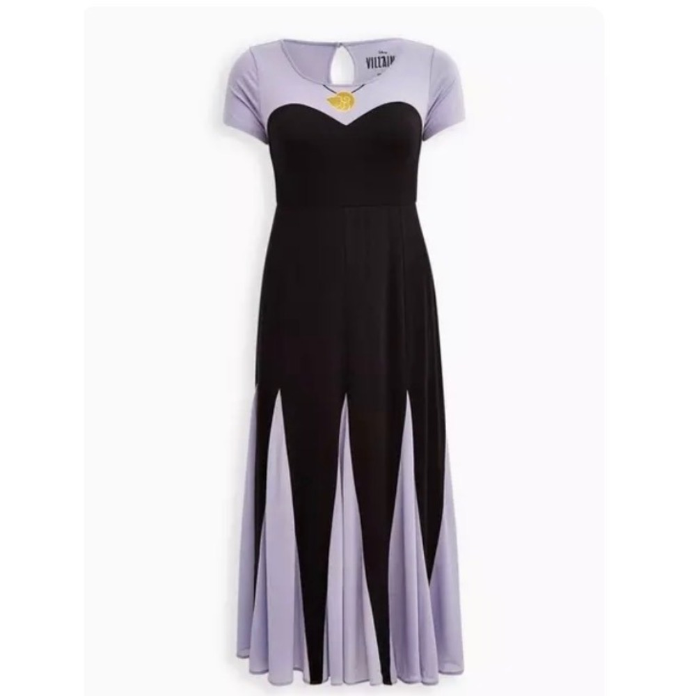 Disney The Little Mermaid Ursula Purple Maxi Dress 3X - Picture 4 of 12